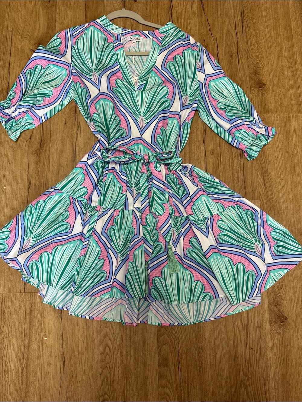 Paolita Aura Long Sleeve Ruffle Dress Size XS NWT
